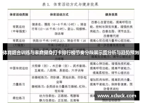 体育组合训练与家庭健身打卡排行榜节奏分段展示图分析与趋势预测